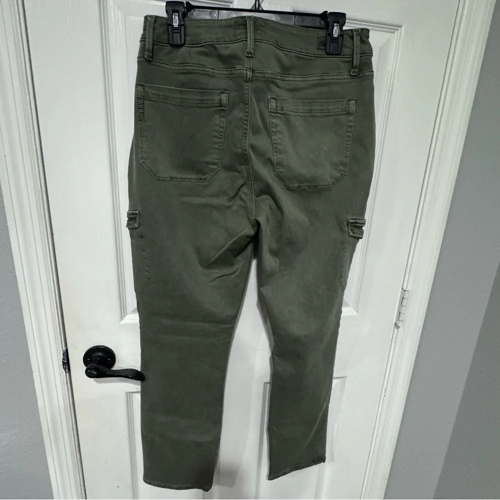 PAIGE Green Cargo Pants 29 Olive Skinny Ankle Utility Stretch‎ Jeans